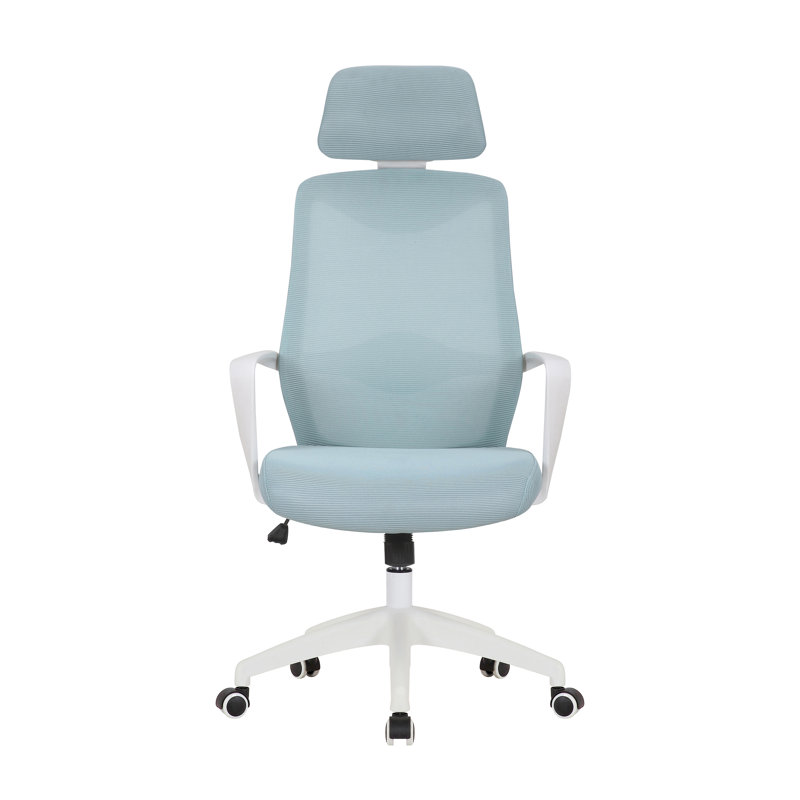 Mesh Office Chair with Headrest, Blue