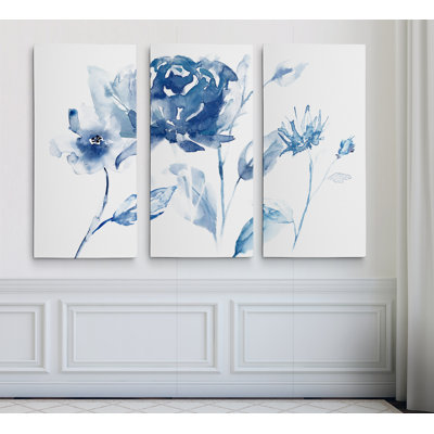 Translucide blues I-multi-pièces sur toile