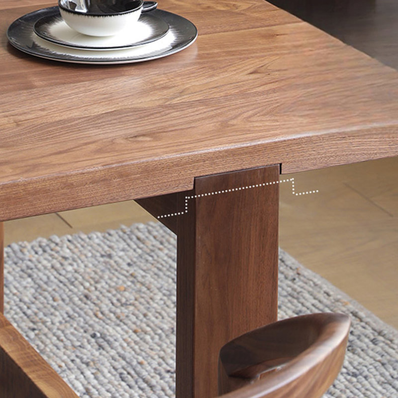 Table de salle à manger robuste en bois de frêne avec un artisanat exquis., H 29,53 po x L 78,74 po x l 35,43 po