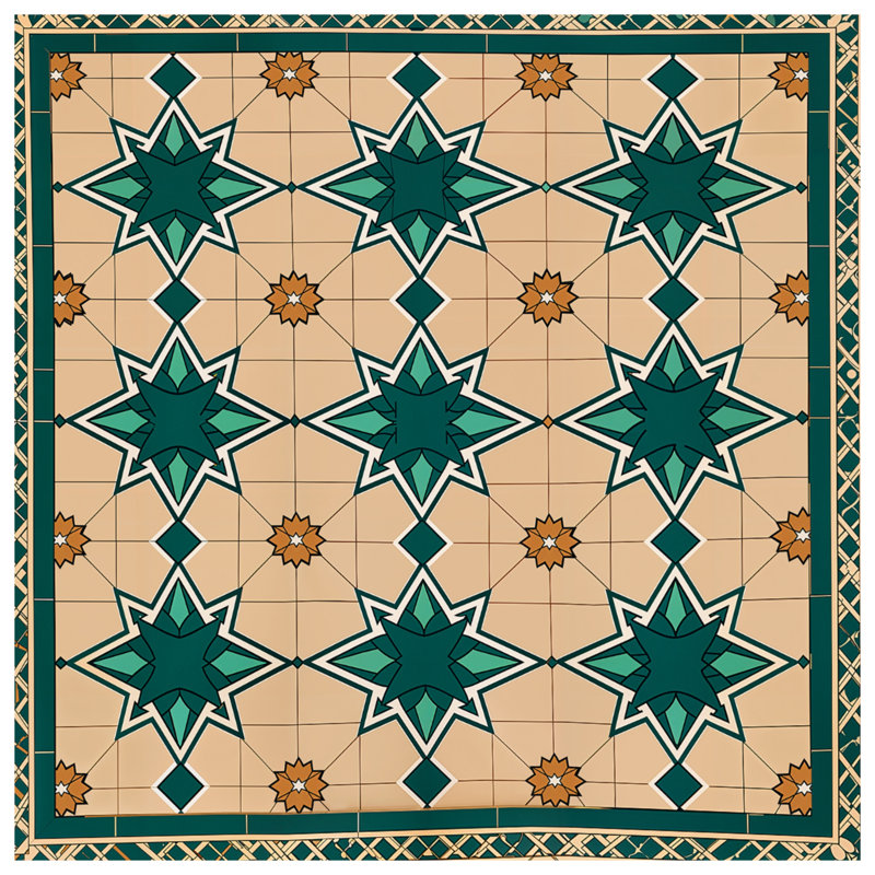 Green Star Pattern Comforter, Twin Extra Long