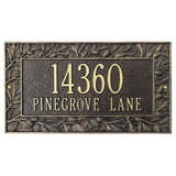 Personalized Pinecone 2-Line Wall Address Plaque