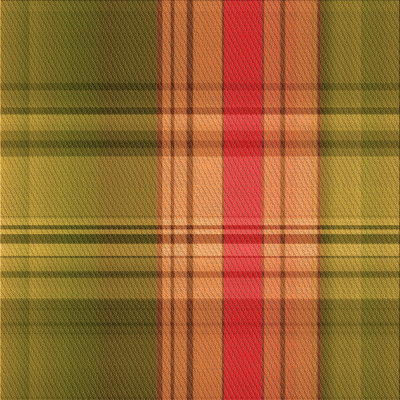 Tapis orange en laine à carreaux