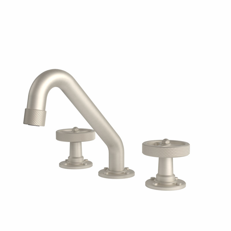 Robinet de lavabo surdimensionné 8 po Arognaut, Poignée ronde, Nickel satiné