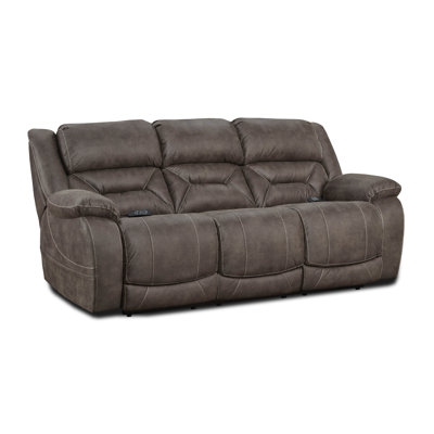 Maximes 91'' Pillow Top Arms Reclining CAL117 Compliant Sofa -  Hokku Designs, DF3EC9E3897240159EE3CAD34C618AF8