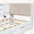 Wooden L-shaped Daybed Corner Bed with 2 Drawers, Storage Bookcase, Upholstered Headboard and USB Charging Ports-1833160430-1833160429