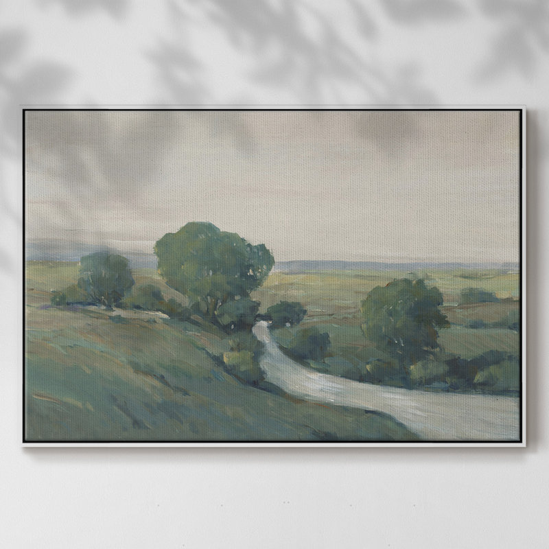 «Run Creek I», toile encadrée de qualité supérieure - prête à être accrochée, Toile encadrée flottée blanche