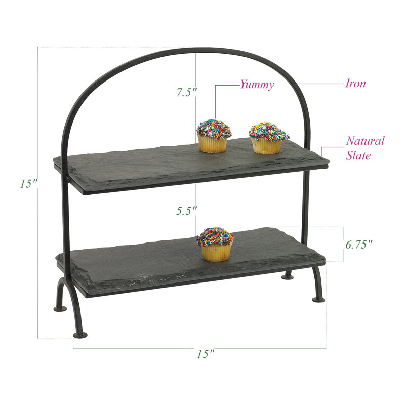 Keeler Stoneware Tiered Stand