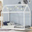 Lit simple en bois, blanc