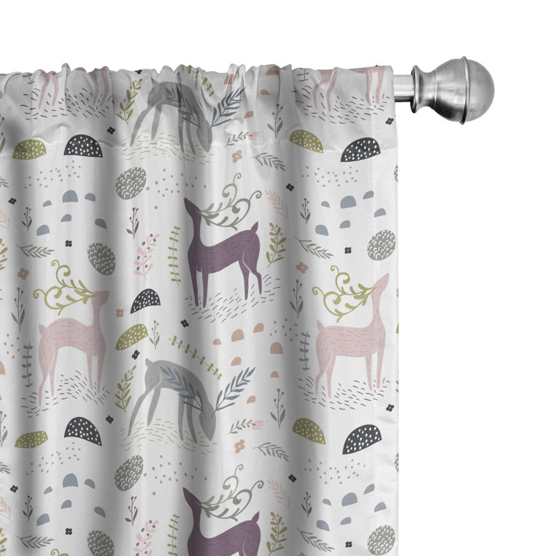 Forest Semi-Sheer Rod Pocket Curtain Panels, 28" x 95"