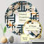 Victorian Elegance Blue - Miroir mural carré-101223710