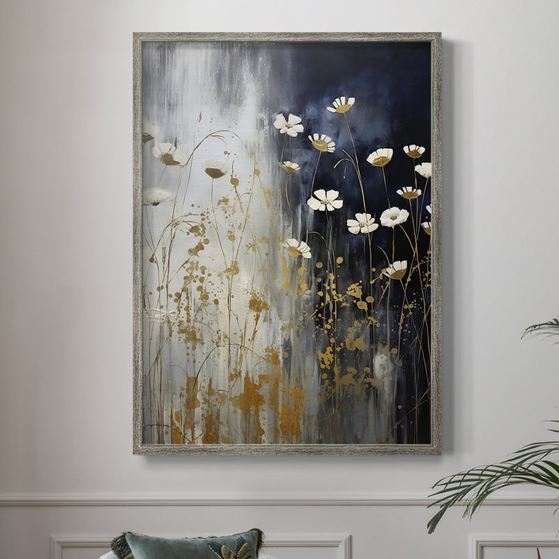 Reproduction encadrée FLORAL Series CECXCVI - bois massif, H 15 po x l 12 po