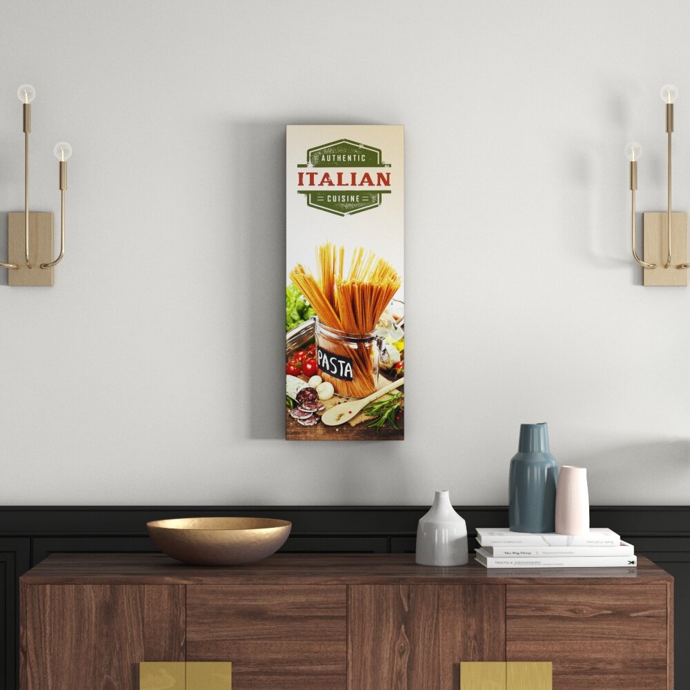 Kunstdruck Glasbild Authentic Italian Cuisine III