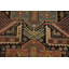 Tapis de couloir tribal teint à la main antiquité fait à la main 4 x 9