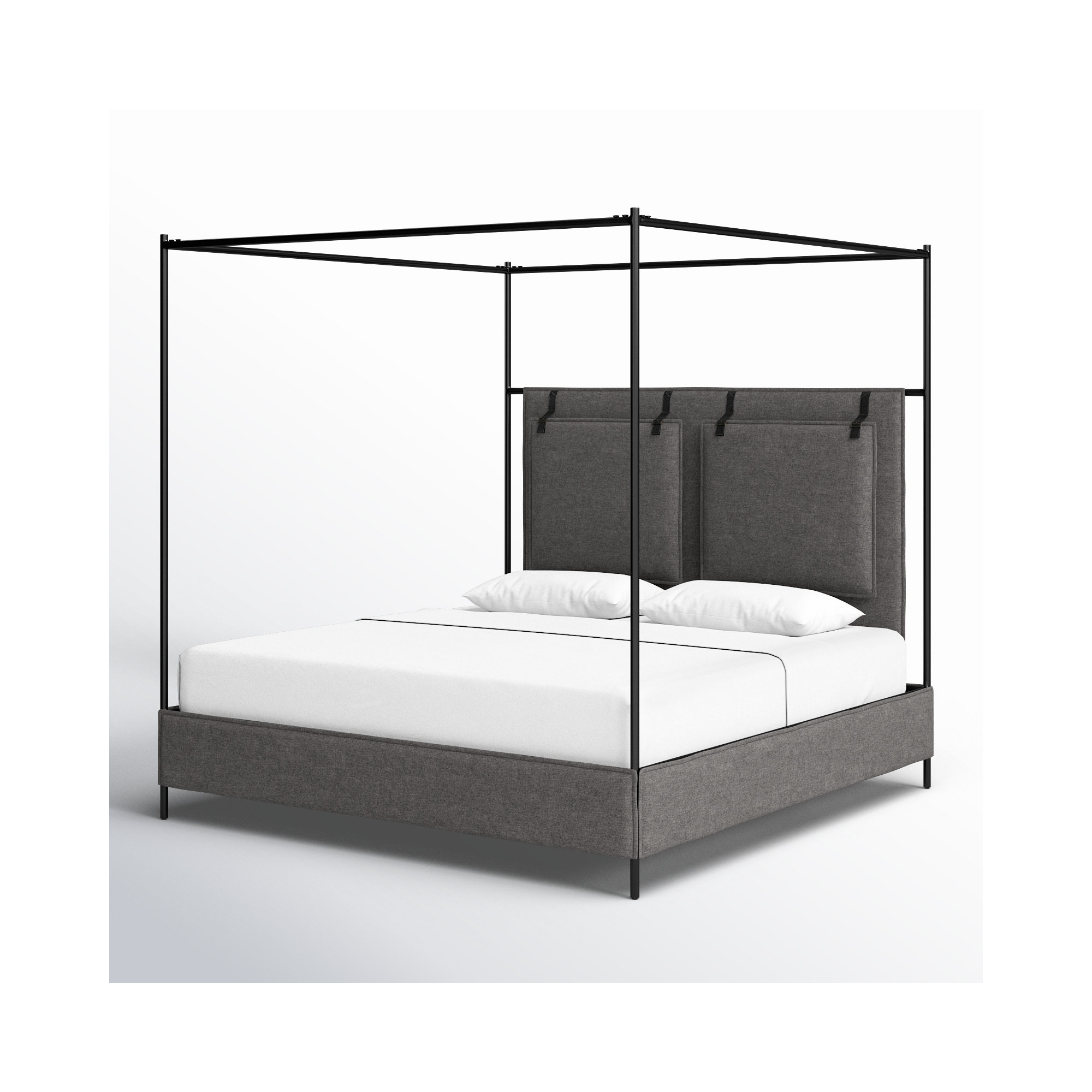 Waverley Canopy Bed, Gray, King