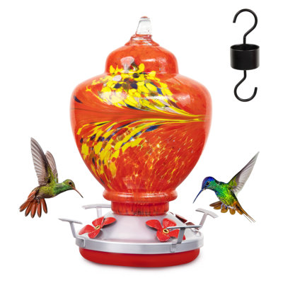 Mangeoire à suspendre en verre pour colibris