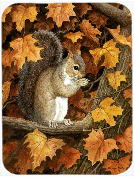 Planche à découper en verre écureuil gris automne caroline