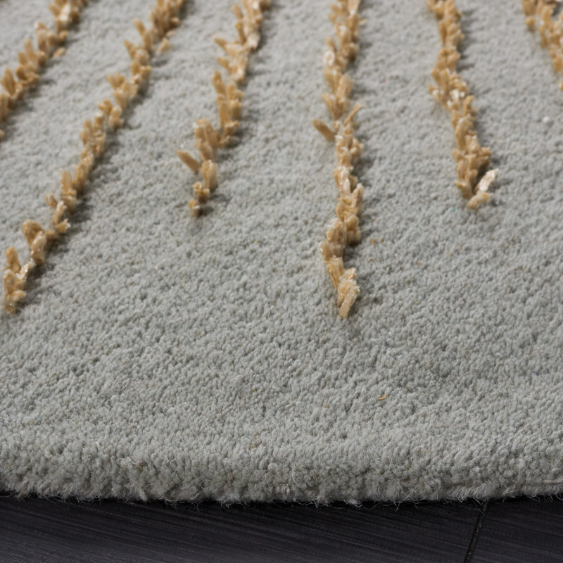 Soho Hand Tufted Wool, Viscose, And Cotton With Latex Abstract Rug, Round 6'