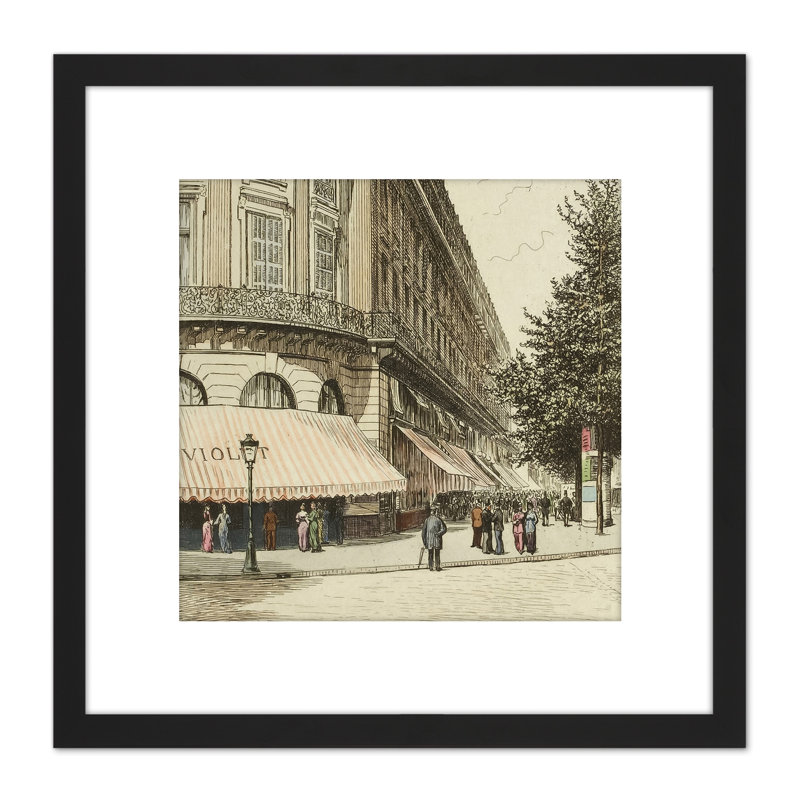 Martial Road Paris Boulevard Capucines 1877 Illustration - Single Picture Frame Painting
