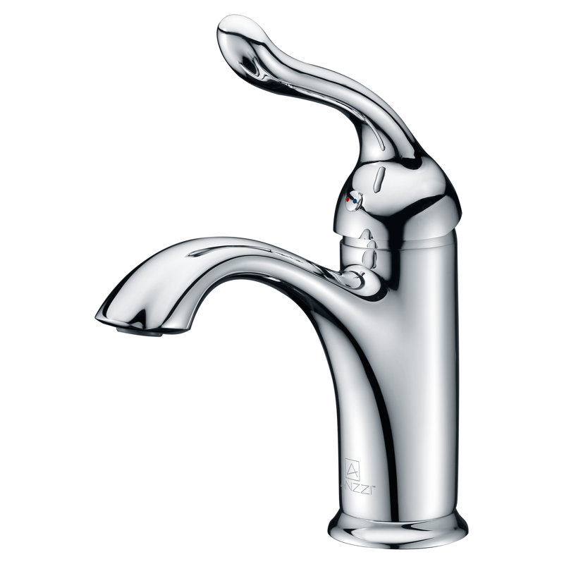 Robinet pour salle de bain à un trou avec ensemble de drain Arc, Chrome poli