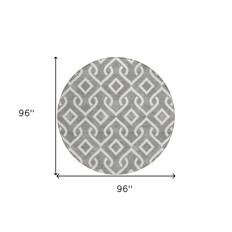 Tapis rond ivoire 8 po