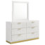 Commode 6 tiroirs avec miroir Napa