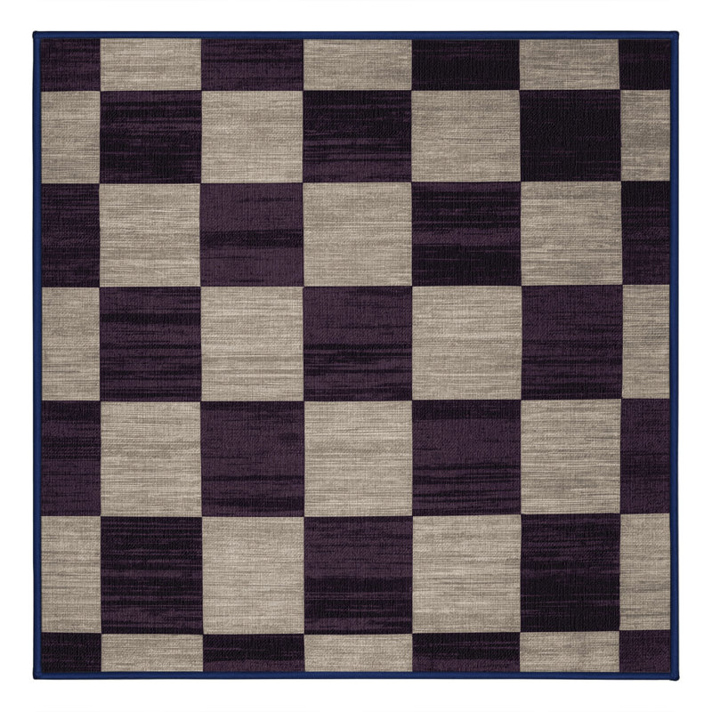 Tapis mauve lavable à la machine, Carré 8 pi
