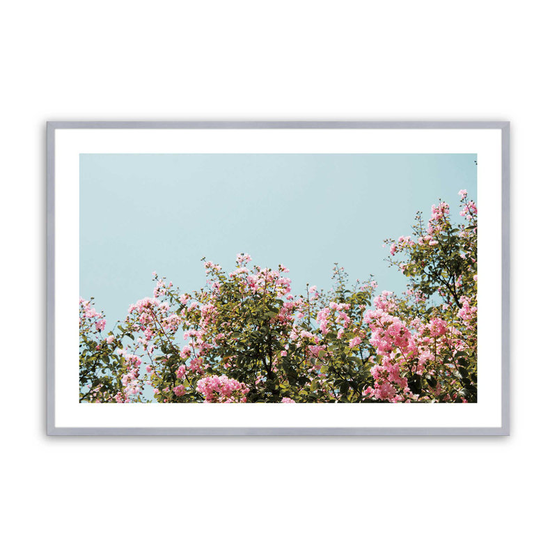 «Blossoming Canopy Print», dans un cadre, Cadre en chrome poli, H 13,25 po x l 17,25 po x P 1,25 po