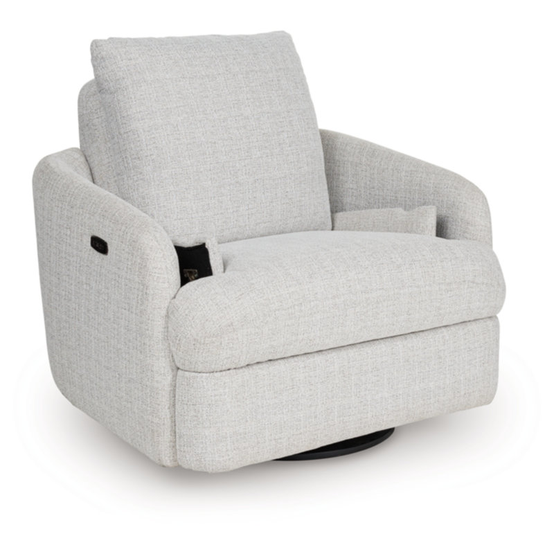 Alainmont Next-Gen Nuvella Swivel Power Recliner, Light Gray