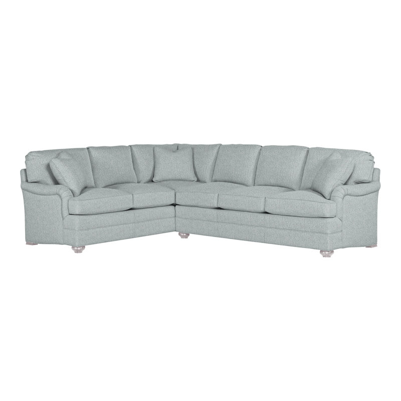 American Bungalow 2-Piece East Lake L- Sectional, Ian Haze, Dove Gray