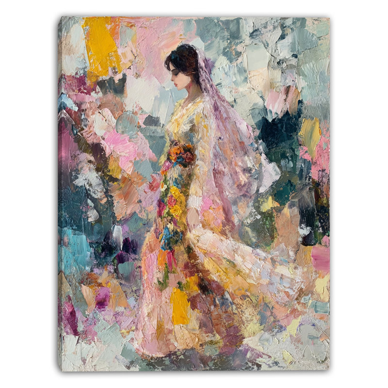Art floral sur toile tendue, H 36 po x l 24 po