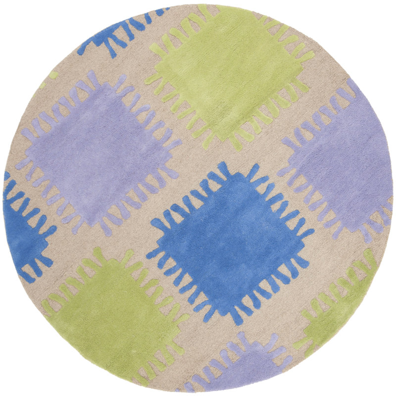 Kruetzen Hand Tufted 80% Wool And 20% Cotton Rug, Round 6'