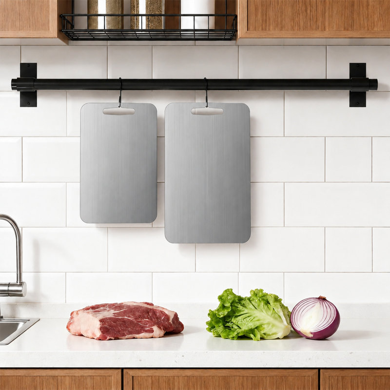 Pure Titanium Cutting Board Set Of 2 (S+L)