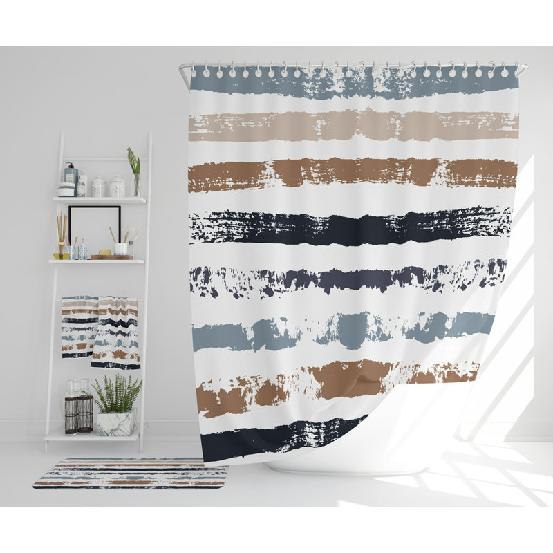 Nathuram Polyester Shower Curtain Set