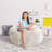 Bean Bag Chair - Shredded Memory Foam Filled Round Furniture Bean Bag Chair with Removable and Machine Washable Cover - Big Bean Bag Sofa Lounger with Soft Micro Fiber Cover - Multiple Colors, Multiple Sizes and Fabrics-1053672489-1073550884