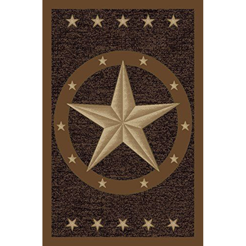 Furnish my Place Aireona  800 Texas Star Cowboy Area Kids Rug for Playroom, Bathroom & Kindergarten Classroom, Floor Mat, Texas Western Star Rustic, Multicolor
