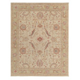 Distressed Homage Hand Knotted Wool Geometric Area Rug