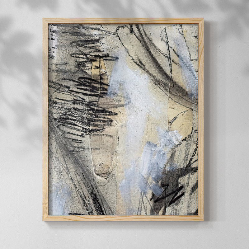 MaskedNotesVI Framed Print - Solid Wood, 11" H x 9" W