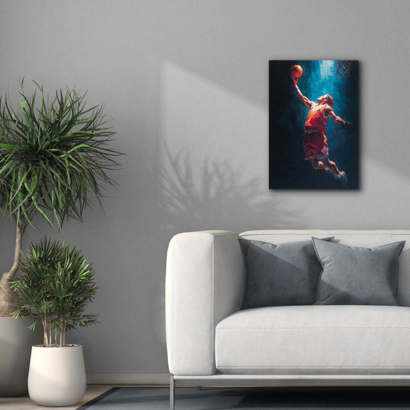  «Basketball Legend 1» par Ann Klee, art mural sur toile, 18 po x 26 po, H 26 po x l 18 po