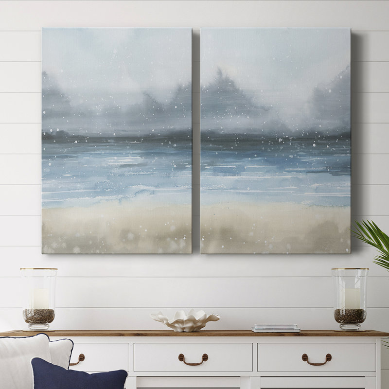 Étoiles et la mer I - Toile tendue avec châssis de qualité supérieure - Prêt à être accroché