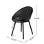 2 chaises de salle à manger - plastique noir pour arrière-cour 2 pièces, assise extérieure stable avec un style enchanteur-579530189