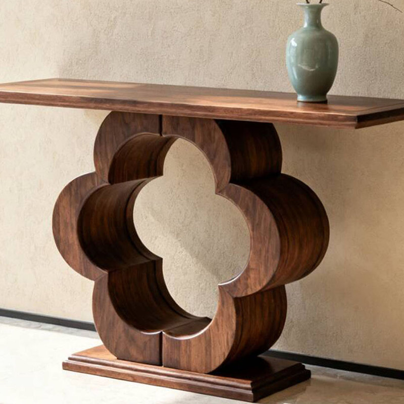 Modern simple solid wood console table, 35.4" H x 55" W x 15.7" D