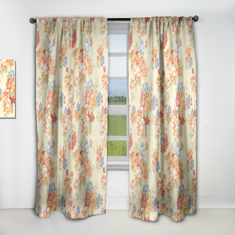 Rideau en lin / polyester Dockray, L 52 po x L 108 po