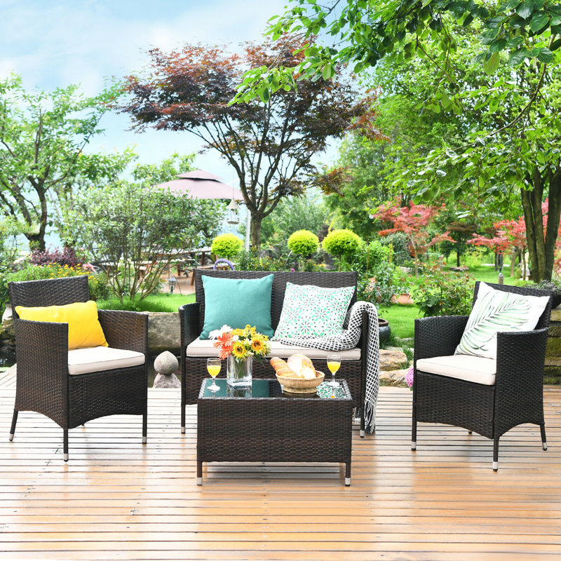 Hazardville 8 - Person Patio Conversation Set with Cushions
