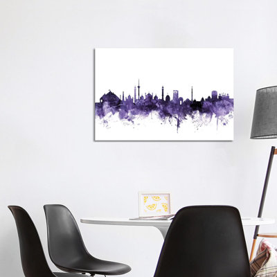 New Delhi, India Skyline by Michael Tompsett - 1 Piece Wrapped Canvas Wall Art