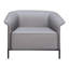  Fauteuil en similicuir gris ardoise