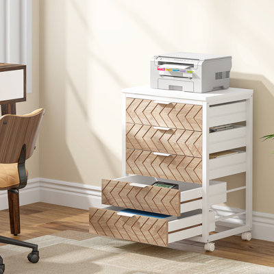 Classeur en bois 5 tiroirs