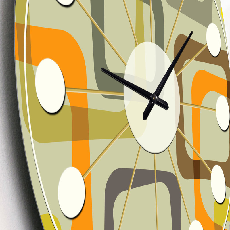 Retro Square Design VII - Mid-Century Modern wall clock, Small