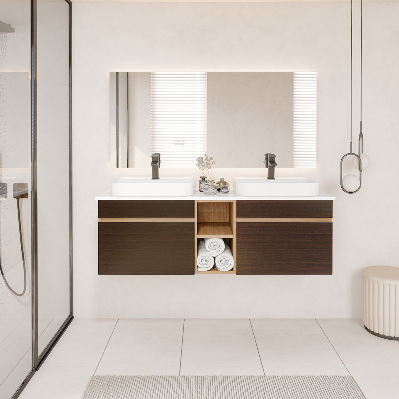 Ensemble de meuble-lavabo double 60 po