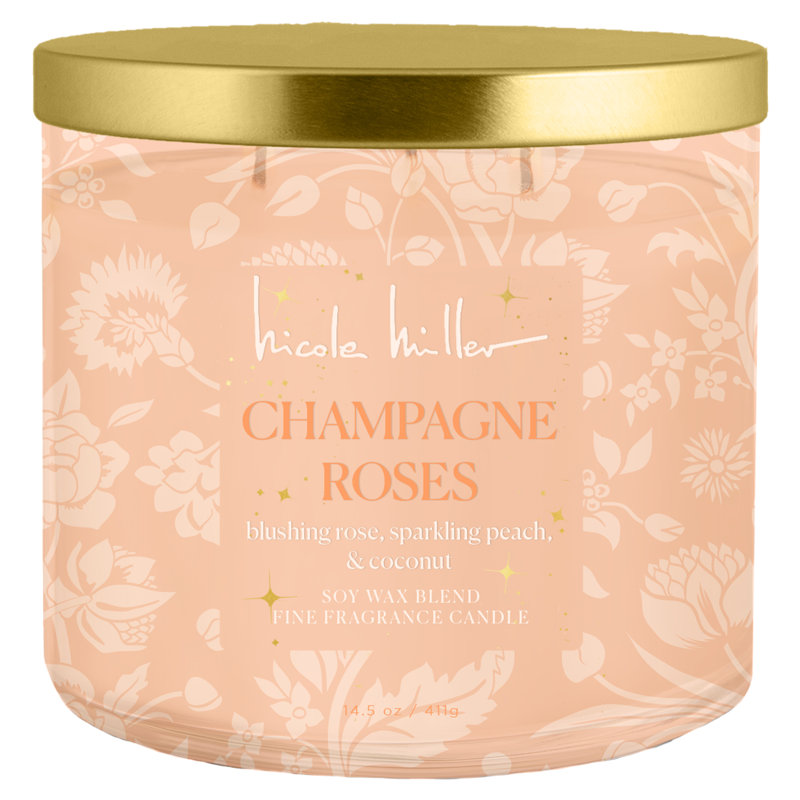 Bougie parfumée avec support en verre, Orange