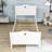Twin Size Wood Platform Bed with Headboard and Footboard-1074773850
